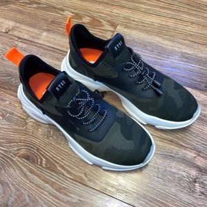 Steve Madden Black and Orange Sneakers